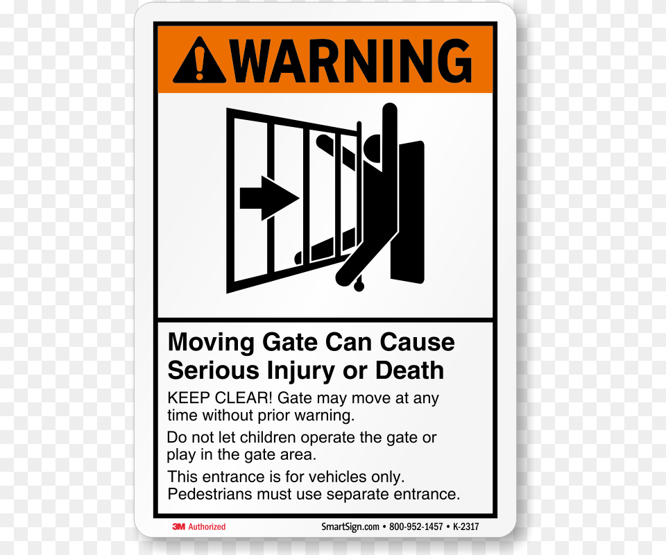 Gate Warning Sign Warning Moving Gate Can Cause Serious Injury, Advertisement, Poster Png Image