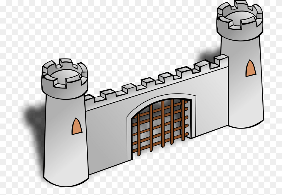 Gate With Towers Clipart, Arch, Architecture, Building, Castle Free Png