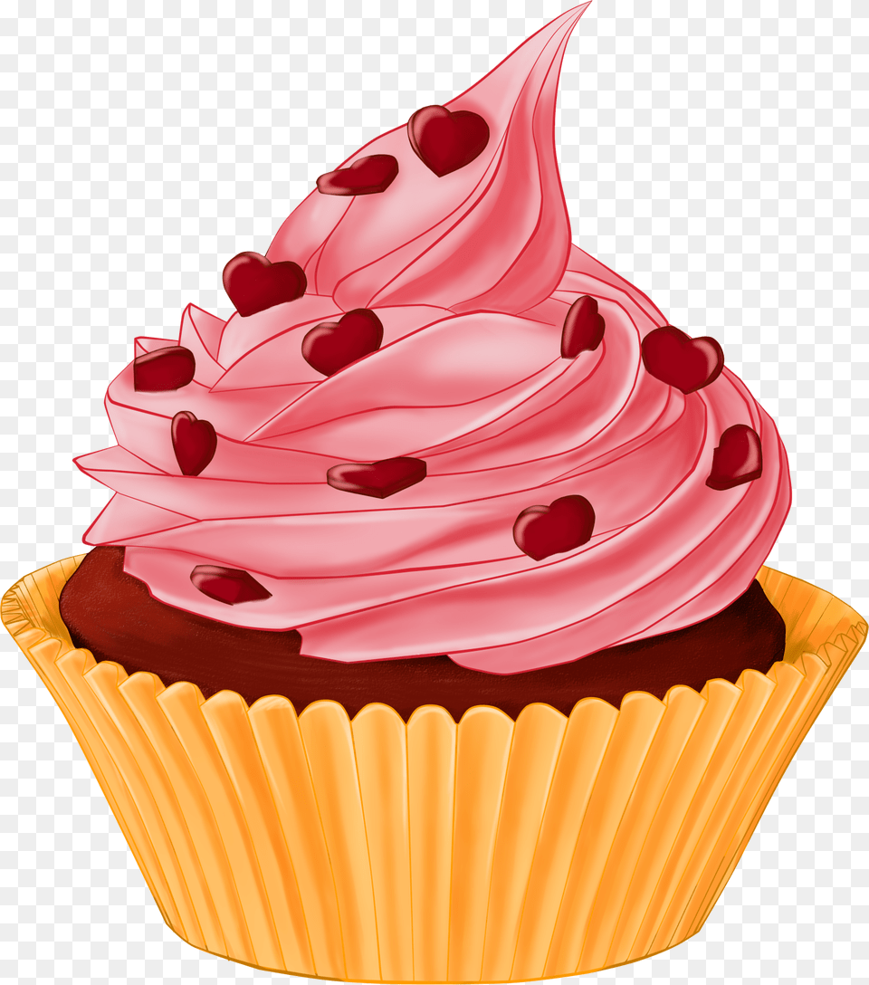 Gateau Cupcake Cup Cake Clipart, Cream, Dessert, Food, Birthday Cake Png Image