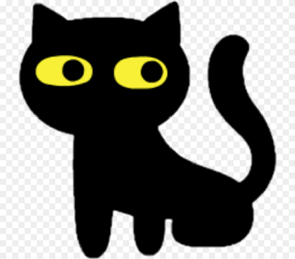 Gatito Gat Gatitokawaii Halloween Happyhalloween Tumbl Black Cat, Animal, Mammal, Pet, Black Cat Png Image