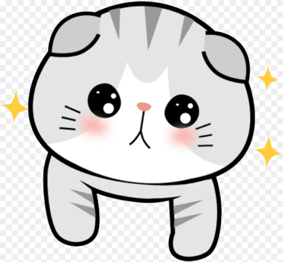 Gato Chibi Kawaii Cute Sonrojo Blush Cute Anime Cat, Baby, Person, Plush, Toy Free Png Download