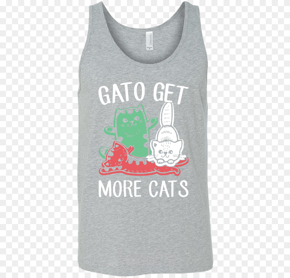 Gato Get More Cats Unisex Tank Top T Shirt Active Tank, Clothing, T-shirt, Tank Top Png