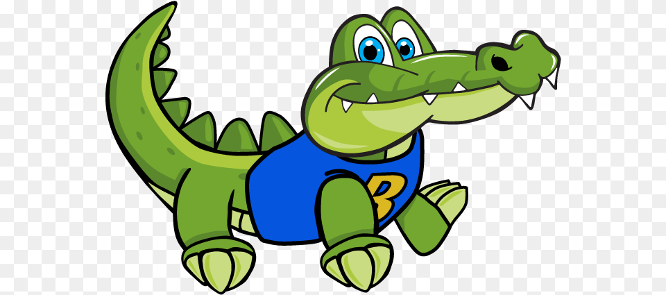 Gator Crawling Cartoon, Green, Animal, Reptile, Crocodile Free Png
