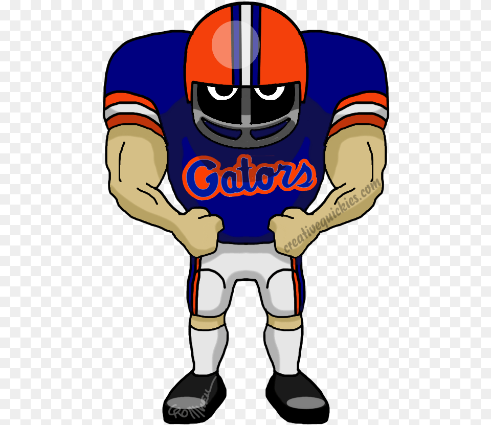 Gator Football Clipart 6 By Leslie Cartoon Eagles Football Player, Helmet, Boy, Child, Person Png