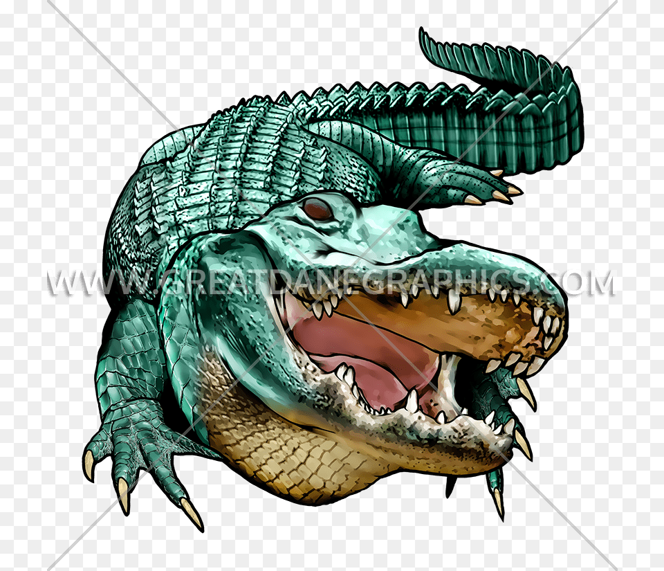 Gator Production Ready Artwork For T Shirt Printing, Animal, Dinosaur, Reptile, Crocodile Free Png