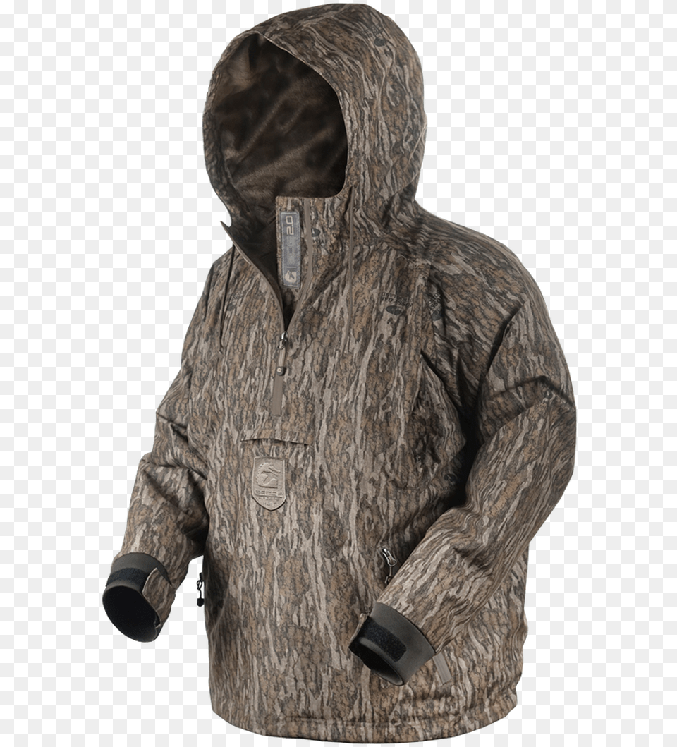 Gator Waders Half Zip Waterproof Bog Mossy Oak Bottomland Jacket, Sweatshirt, Sweater, Knitwear, Hoodie Free Png