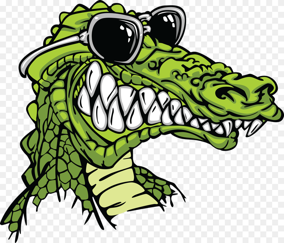 Gator With Sunglasses, Bulldozer, Machine, Animal, Reptile Free Png