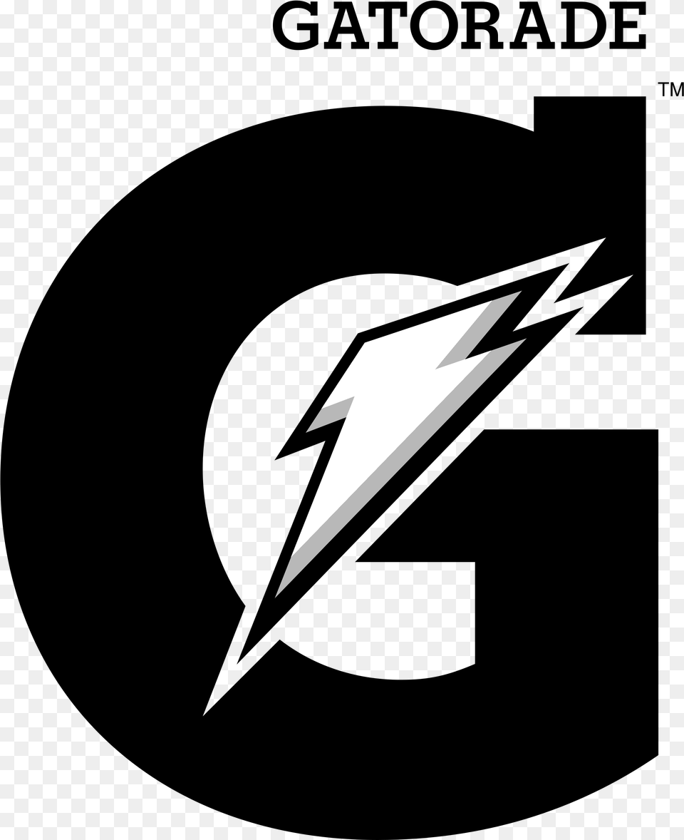 Gatorade Logo Black And White Transparent Gatorade Logo, Weapon, Blade, Dagger, Knife Png Image