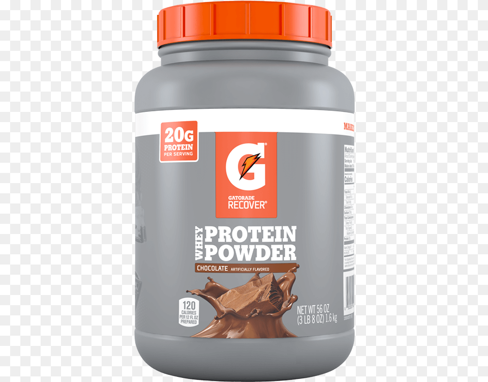 Gatorade Recover Protein Powder Chocolate, Jar, Bottle, Shaker, Food Png Image