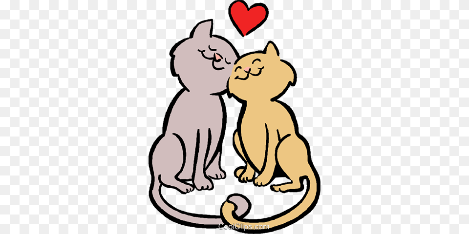 Gatos Em Amor Livre De Direitos Vetores Clip Art, Animal, Cat, Mammal, Pet Png Image