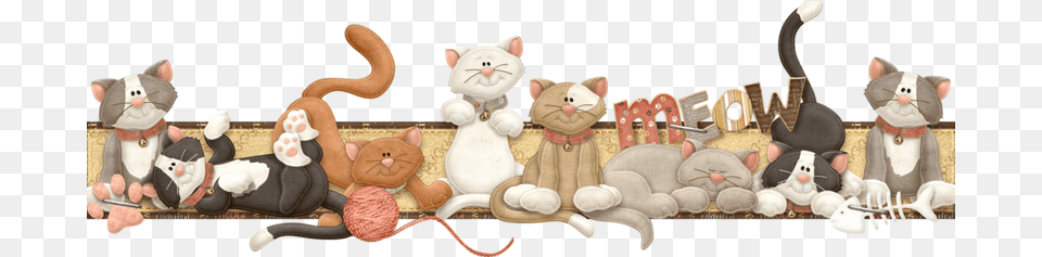 Gatos Lineas Barre De Separation Automne, Plush, Teddy Bear, Toy Png