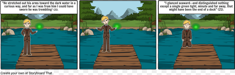 Gatsby Green Light Cartoon, Book, Water, Publication, Waterfront Free Png