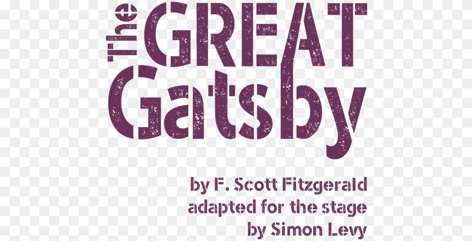 Gatsby Title And Byline Purple Orig Ink, Advertisement, Poster, Text Free Png