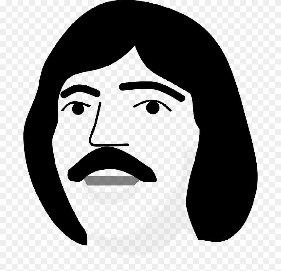 Gaucho Man Moustache Pilgrim Men With Moustache Cartoon, Face, Head, Person, Stencil Free Png