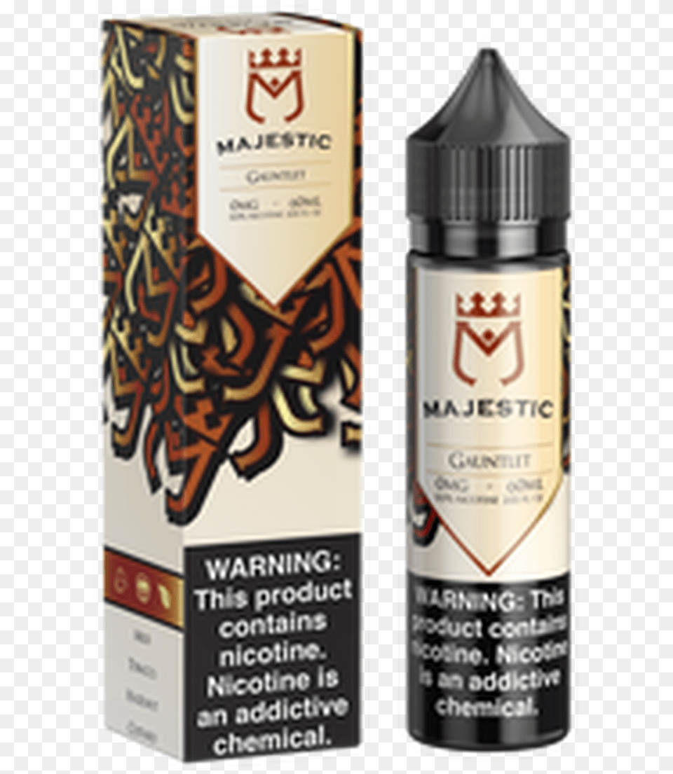 Gauntlet 60ml Majestic E Juice Gauntlet, Bottle, Cosmetics, Perfume Png