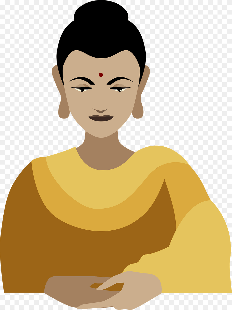 Gautama Buddha Clipart, Art, Adult, Female, Person Png Image
