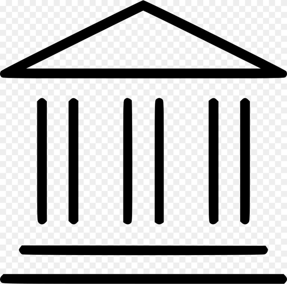 Gavel Clipart Svg Financial Institution Icon, Outdoors, Architecture, Pillar Free Png Download