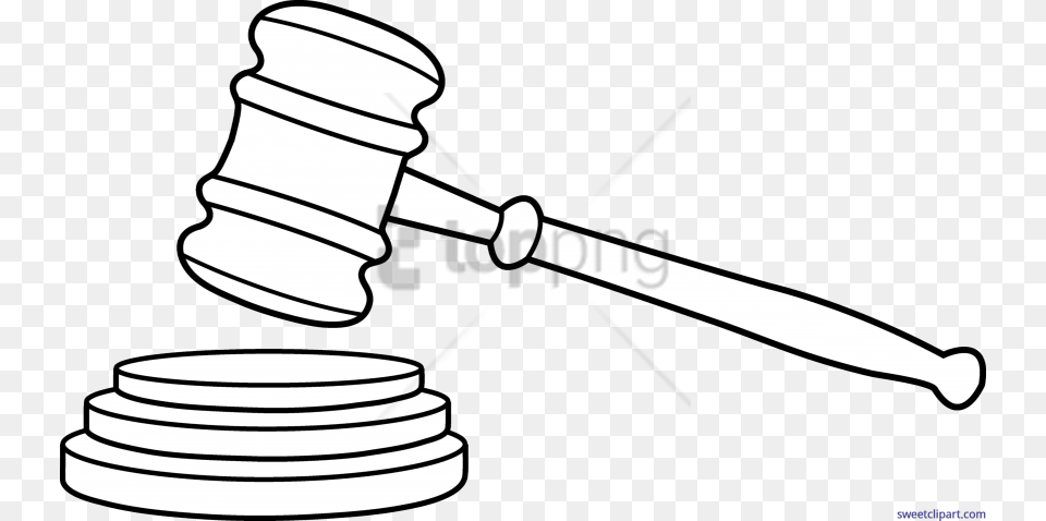 Gavel Drawing Images Background Judges Hammer Clipart Black And White, Device, Tool, Mallet, Blade Free Png Download