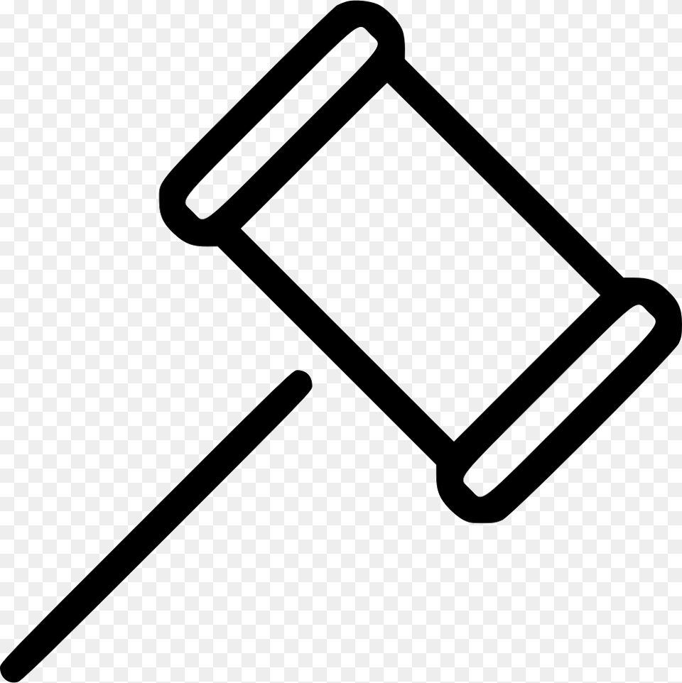 Gavel Hammer Law Judge Court Thor Hammer Black And White, Device Png Image