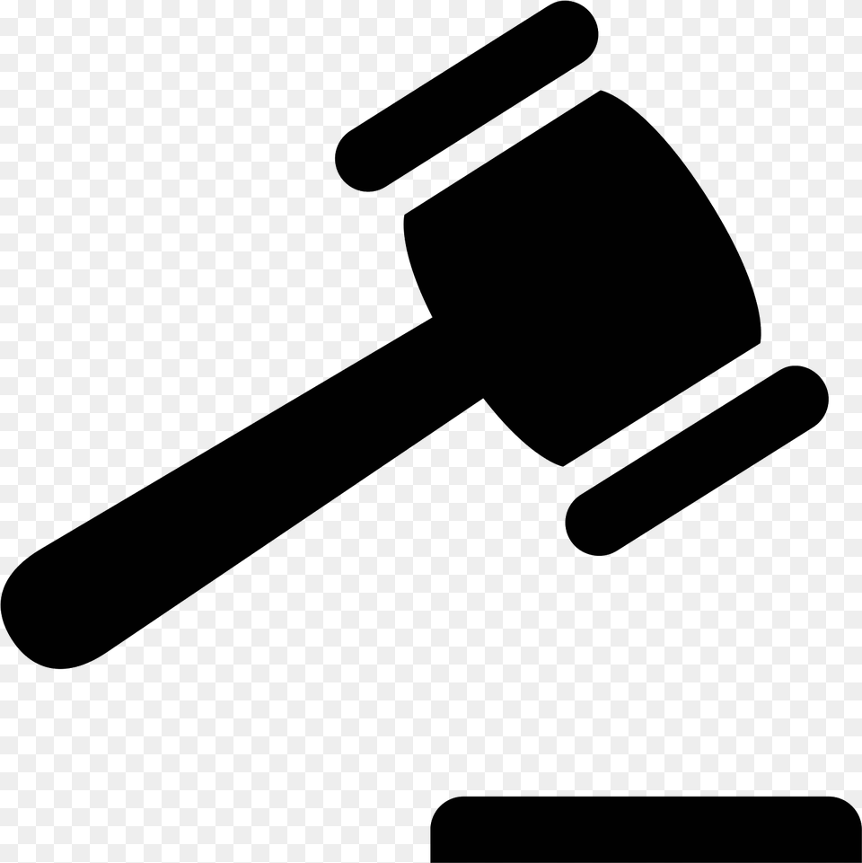 Gavel Vector Law Icon, Gray Free Transparent Png