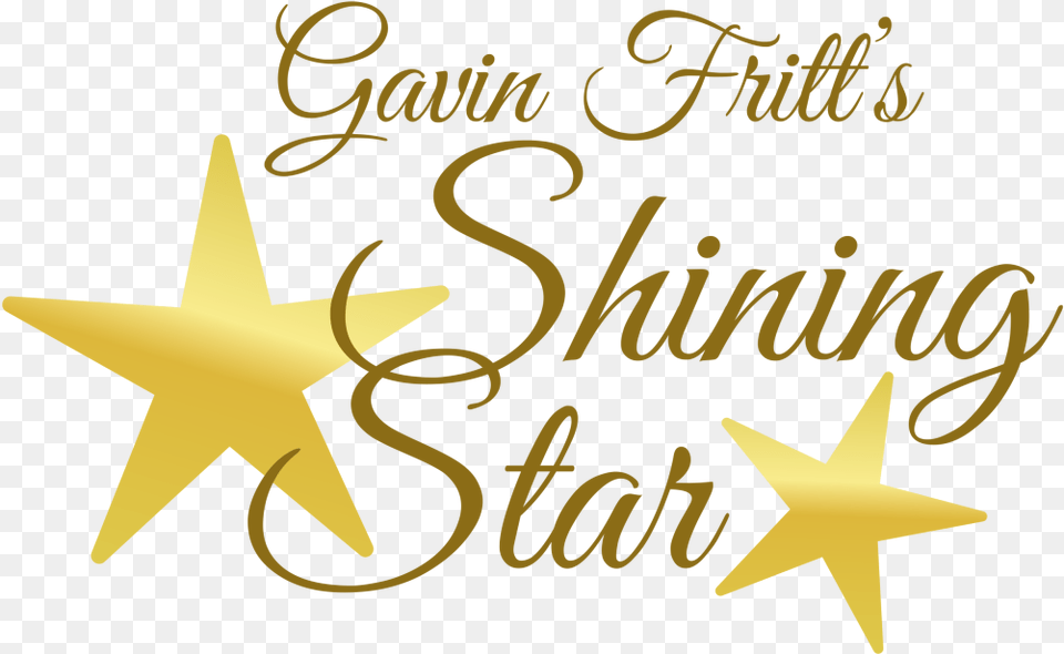 Gavin Fritts Shining Star Event, Star Symbol, Symbol, Text Free Png