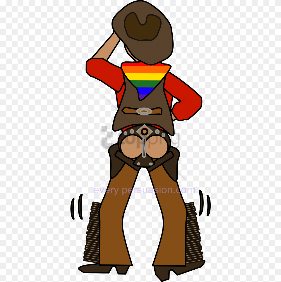 Gay Cowboy Image With Transparent Background Gay Cowboy Shower Curtains, Clothing, Hat, Costume, Person Free Png Download