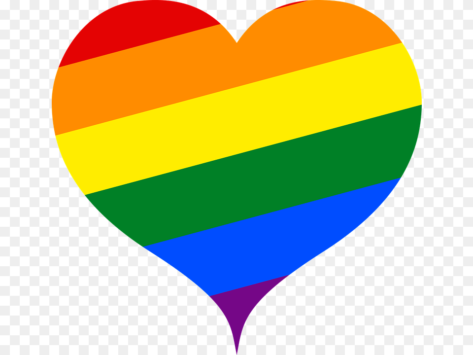 Gay Flag Heart, Balloon Free Png Download