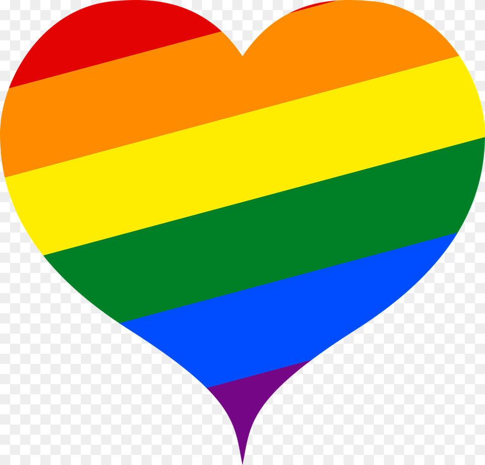 Gay Flag Heart, Balloon Free Transparent Png