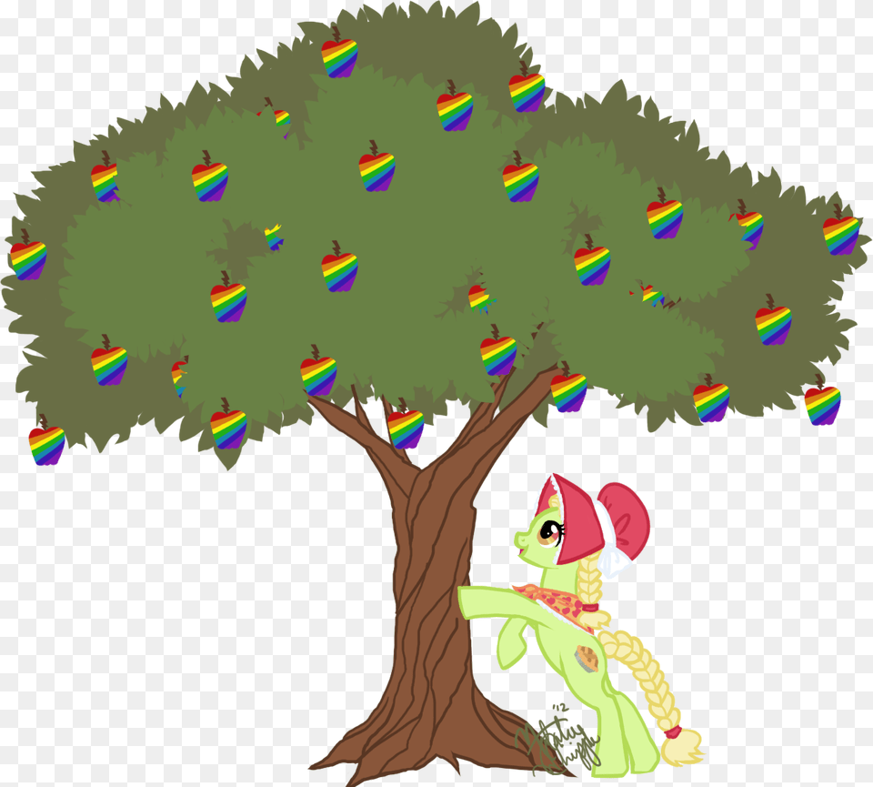 Gay Fruit Tree Mlp Zap Apple, Vegetation, Plant, Art, Baby Free Png Download