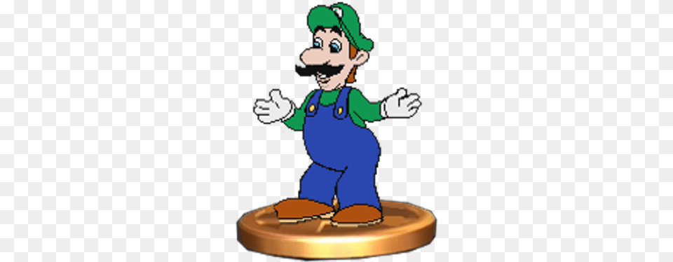 Gay Luigi Trophy Cartoon, Baby, Person, Face, Head Free Png