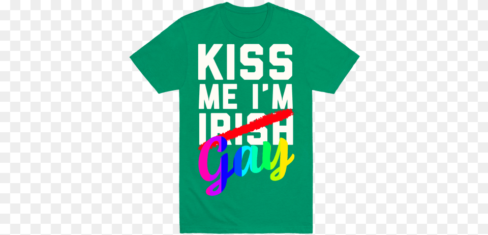 Gay Mens T Shirt Kiss Me I M Gay, Clothing, T-shirt Png Image