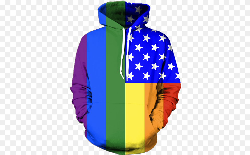Gay Pride Flag Hoodie Full Printed Hoodies And Clothing Gay Pride Flag Hoodie, Sweatshirt, Sweater, Knitwear, Coat Free Transparent Png