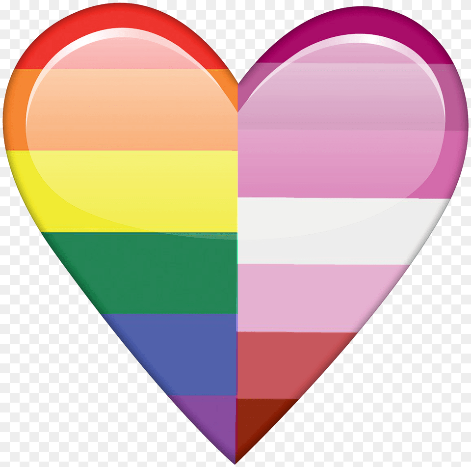 Gay Pride Flag Lesbian Love, Heart, Balloon Free Png
