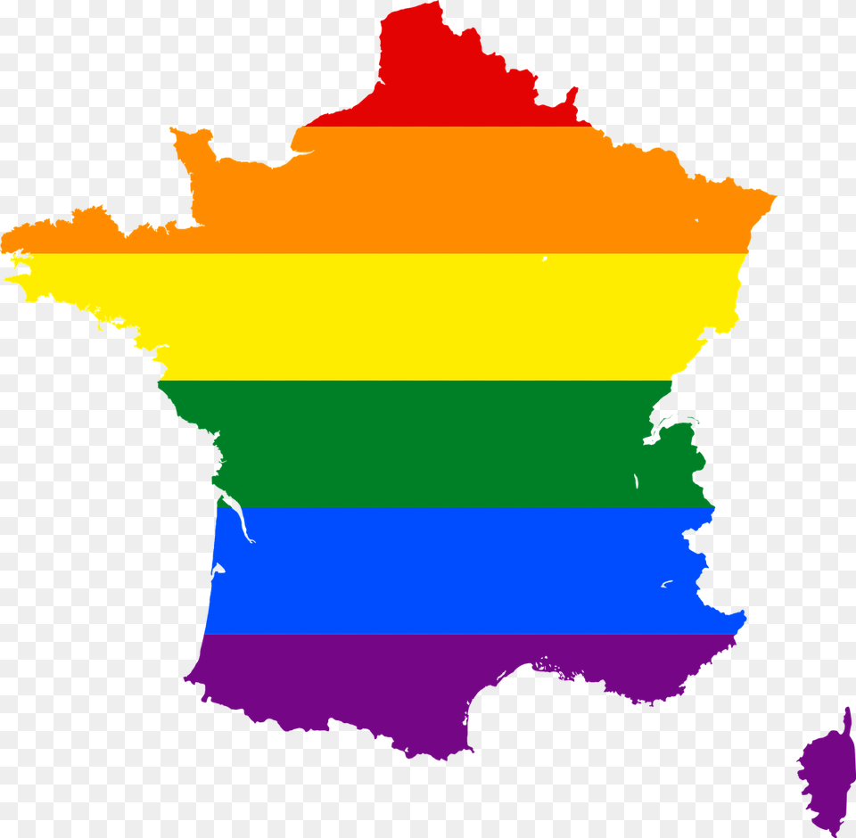 Gay Pride Flag Scale Map Of France, Chart, Plot, Outdoors, Person Free Png Download