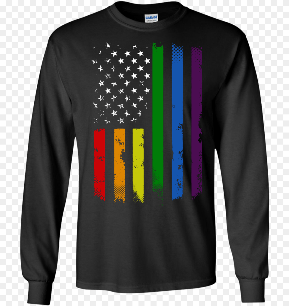 Gay Pride Flag T Shirt, Clothing, Long Sleeve, Sleeve, T-shirt Png Image