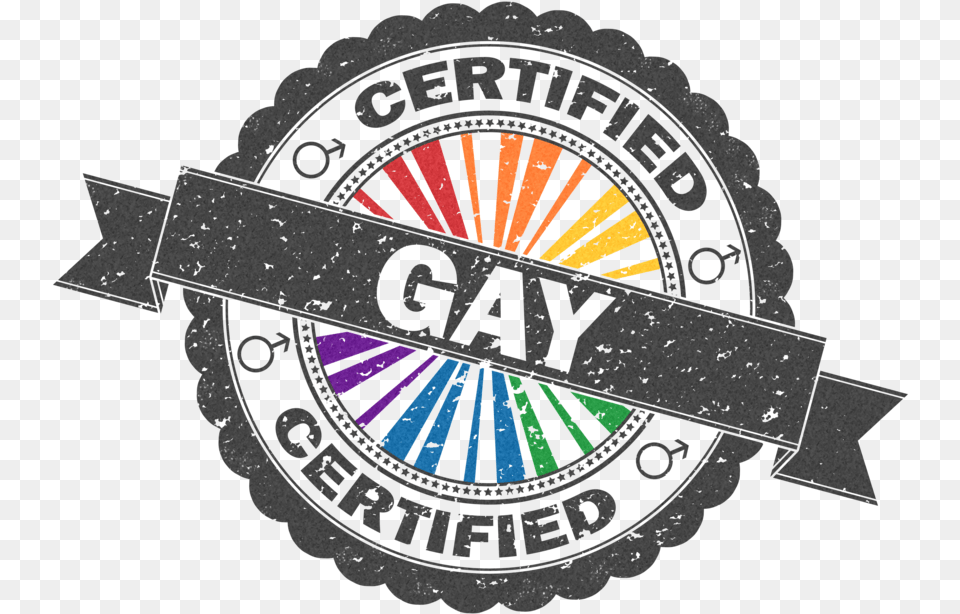 Gay Pride Gay Certified, Logo, Badge, Symbol, Emblem Png Image