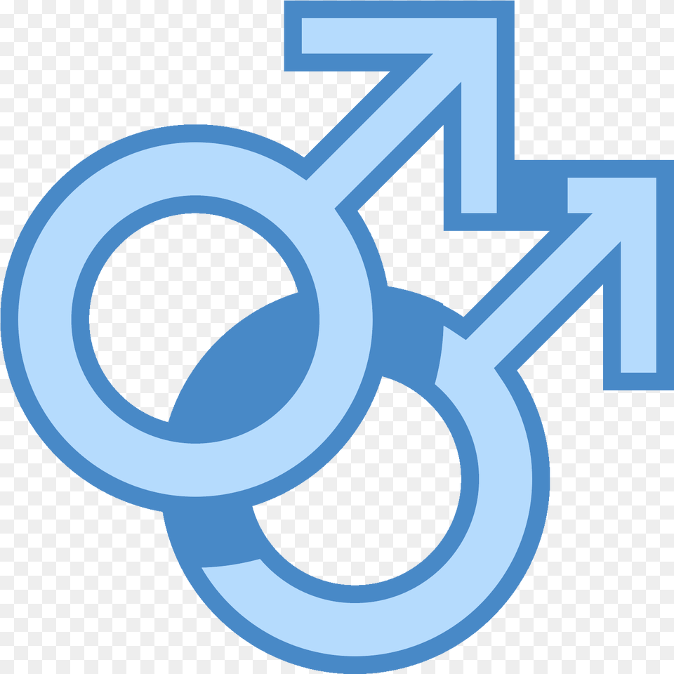 Gay Pride Icon Male On Male Symbol, Cross Png