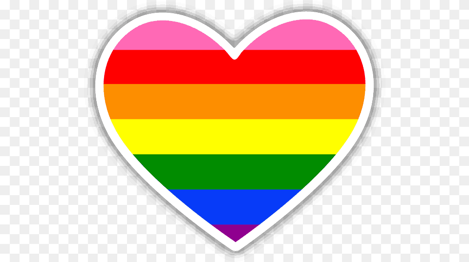 Gay Pride Rainbow Flag Heart Sticker Gay Pride Heart Free Transparent Png