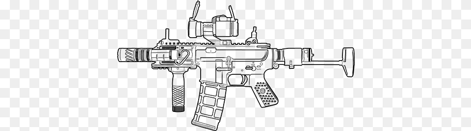 Gbbr Pdw Assault Rifle, Gray Free Transparent Png