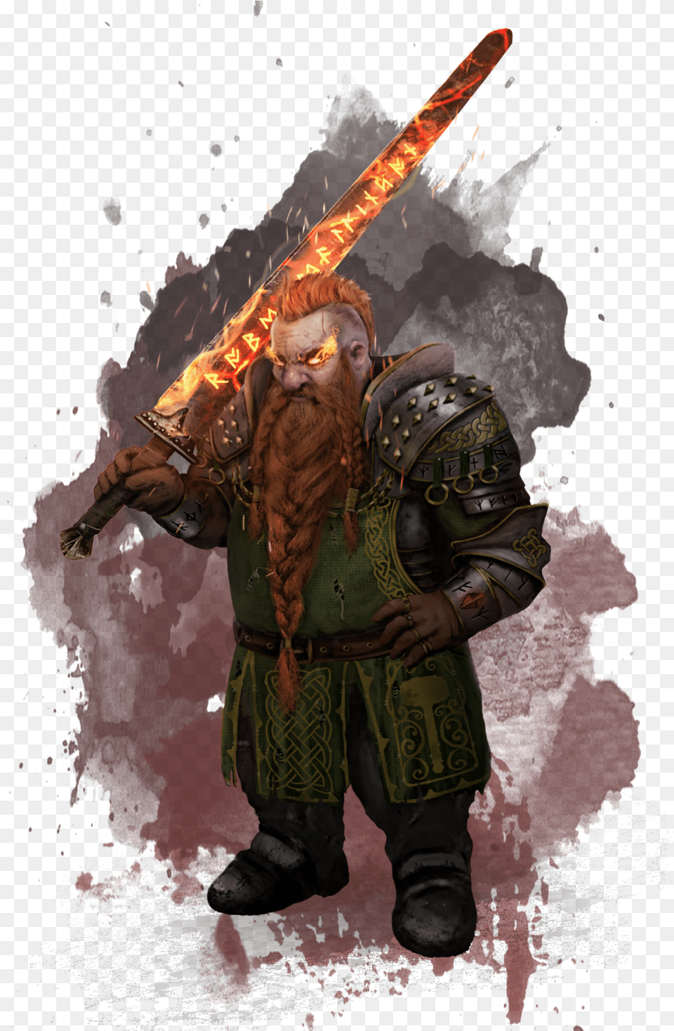 Gbcjdhn Dnd Dwarf Forge Cleric, Sword, Weapon, Adult, Male Free Png Download