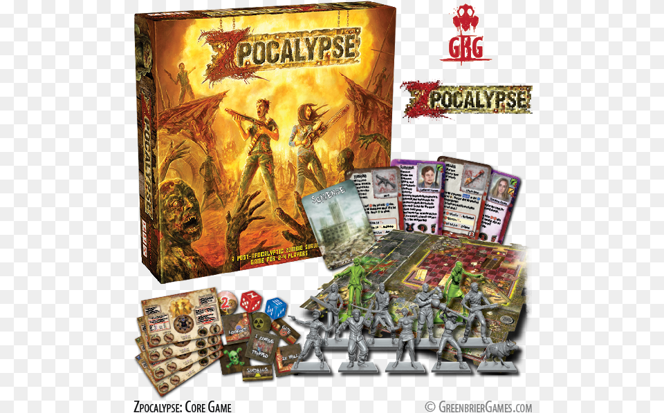 Gbg Zpocalypse Core Game Zombie Apocalypse Board Game, Publication, Book, Comics, Female Free Png