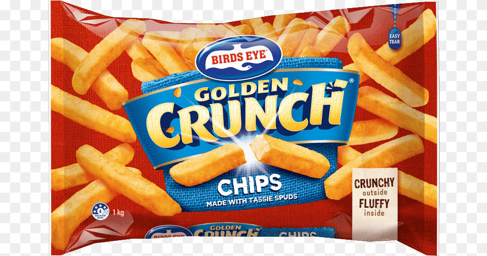 Gc Chips 1kg Birds Eye Golden Crunch Chips, Food, Fries, Snack Free Png