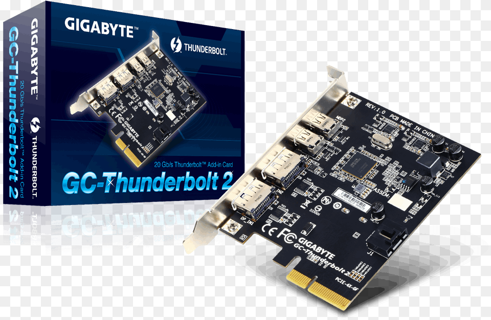 Gc Thunderbolt 2 Gigabyte Dual Port 20gbs Thunderbolt 2 Card For Gigabyte, Electronics, Hardware, Computer Hardware Png