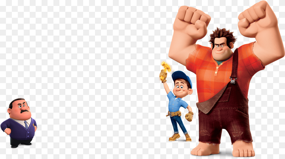 Gcs Characters Ffj Characters Ralph El Demoledor Y Felix, Adult, Baby, Female, Person Png Image