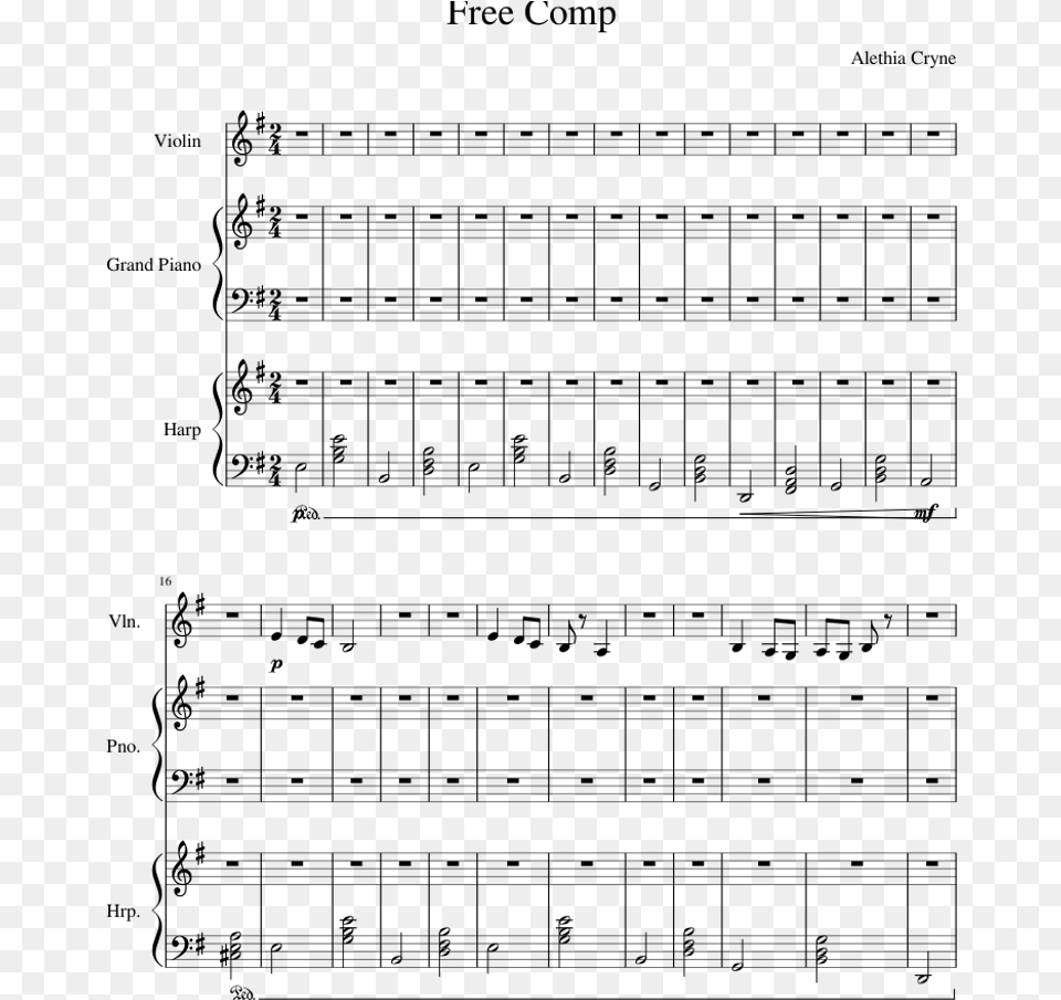 Gcse Comp Alethia Cryne Sheet Music For Violin Emilie Autumn Shalott Sheet Music, Gray Png