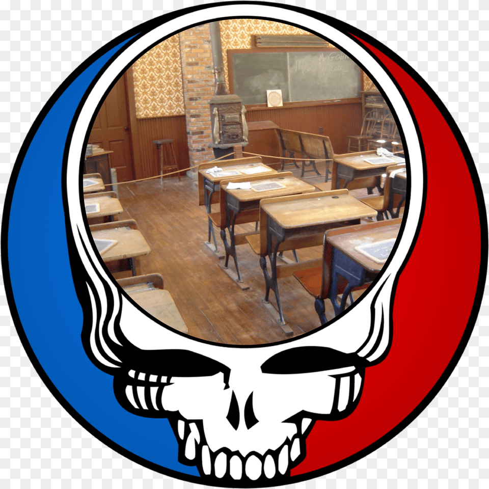 Gd Logo Grateful Dead Steal Your Face, Wood, Table, School, Architecture Free Png Download