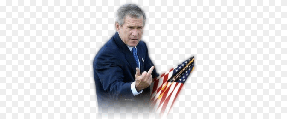 Geaorge Bush, American Flag, Flag, Adult, Male Free Transparent Png