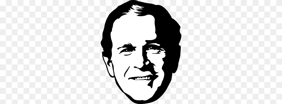 Geaorge Bush, Stencil, Adult, Male, Man Free Transparent Png