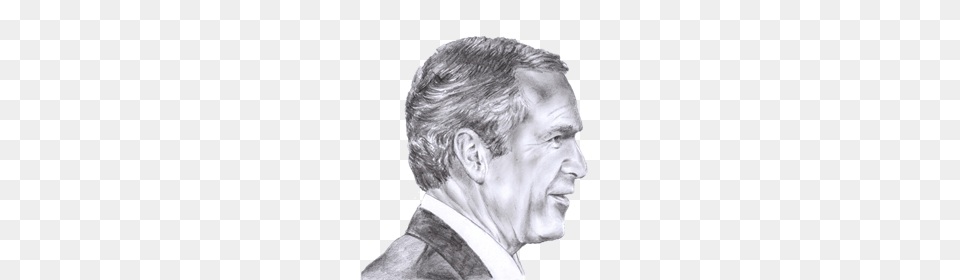 Geaorge Bush, Portrait, Art, Drawing, Face Free Png