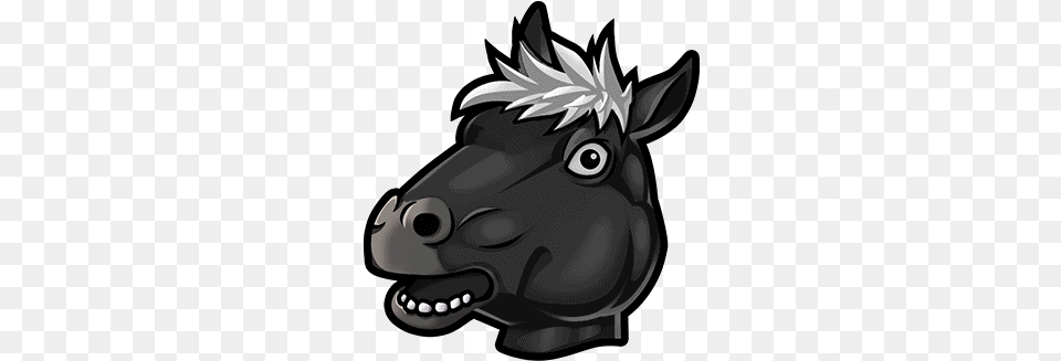 Gear Black Horse Headdress Render Horse, Smoke Pipe, Animal, Mammal Png Image